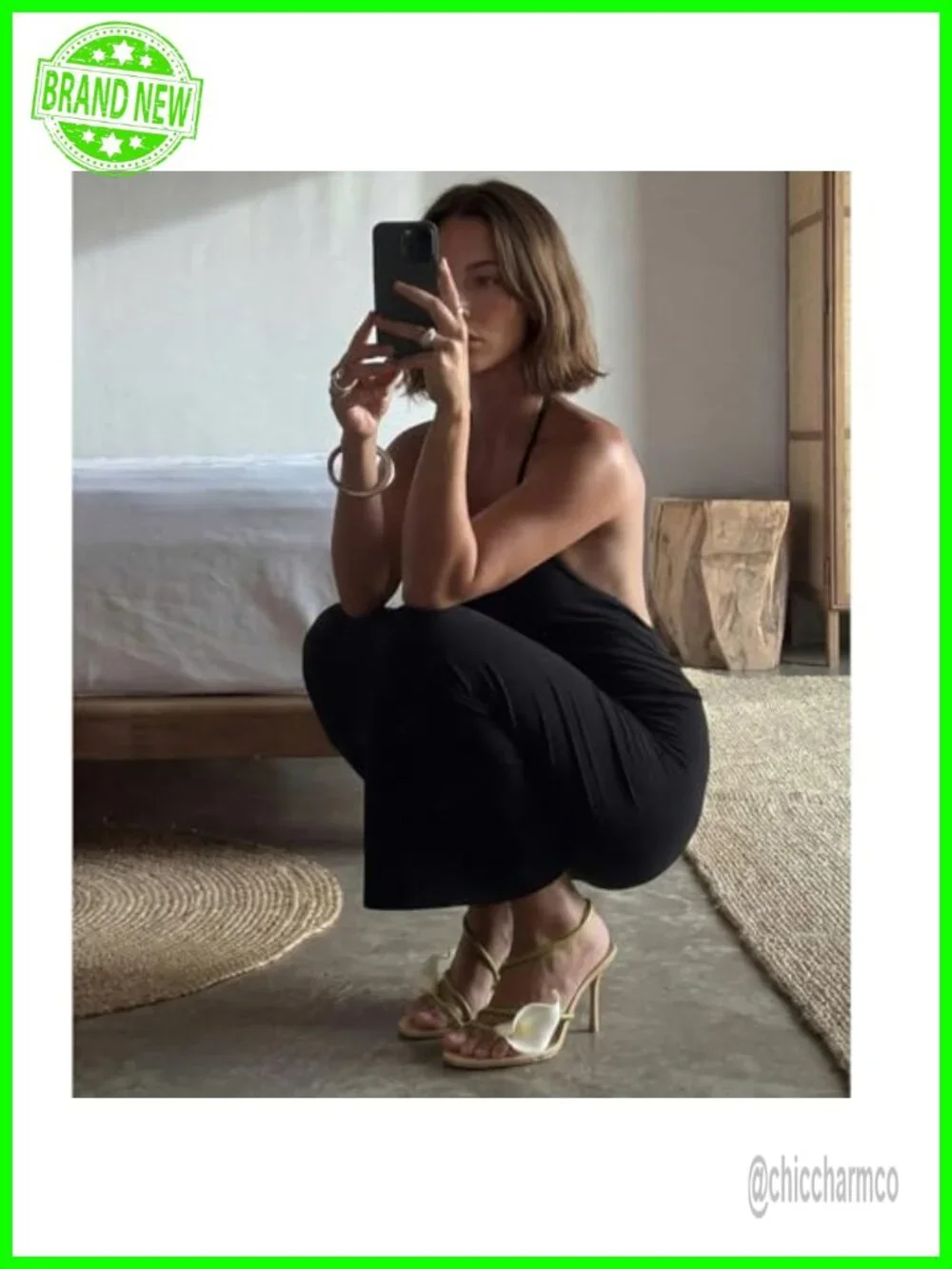 Sculptural 3D Calla Lily Strappy Stiletto Heel Sandals - 4
